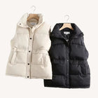 Nola | Quilted Stand Collar Sweater Vest