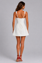 Structured Square Neck Mini Dress Cocktail Women